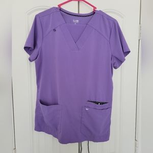 Koi Women's Purple Scrub Top